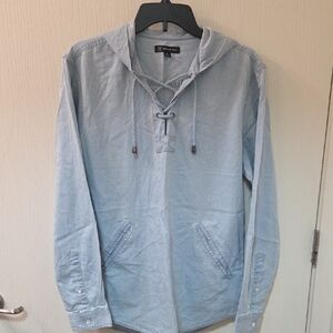 INC International Concepts Light Blue Shirt Jacket